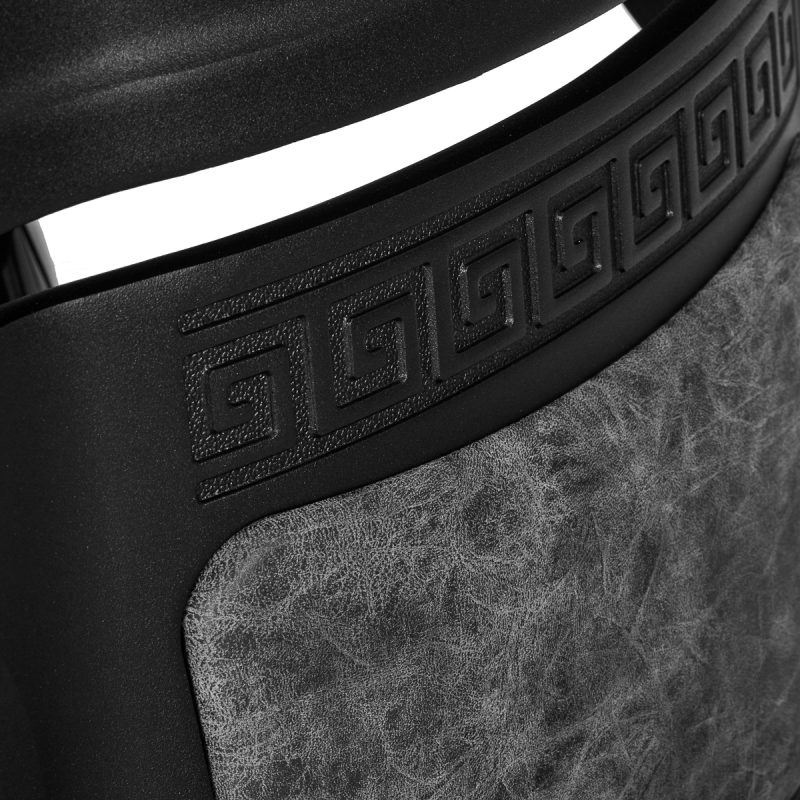 Бръснарски стол Gabbiano President Old Leather сив – снимка 6