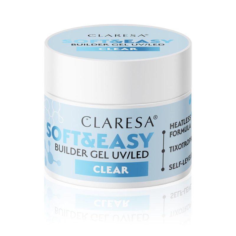 Claresa изграждащ гел Soft & Easy gel clear - 45гр – снимка 3