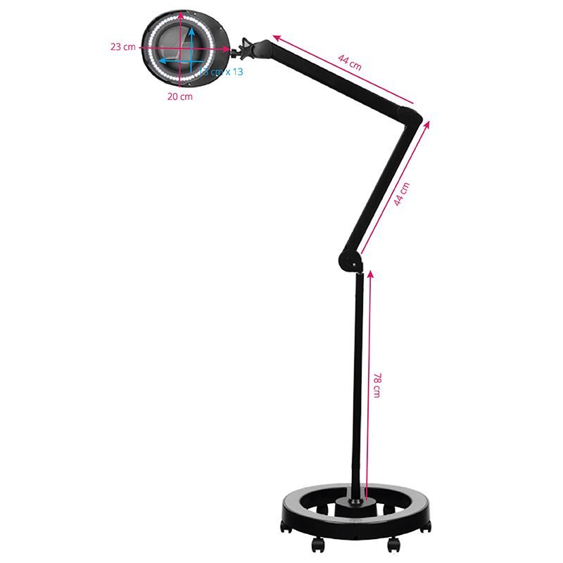 Лампа лупа с поставка Elegante - бяла 6025 60 LED SMD 5D – снимка 4