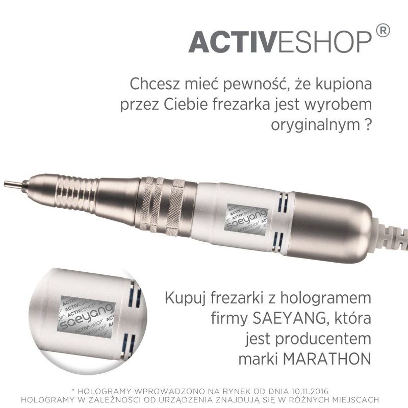 Електрическа пила за нокти - бяла Saeyang Marathon Mighty + SH20N – снимка 4