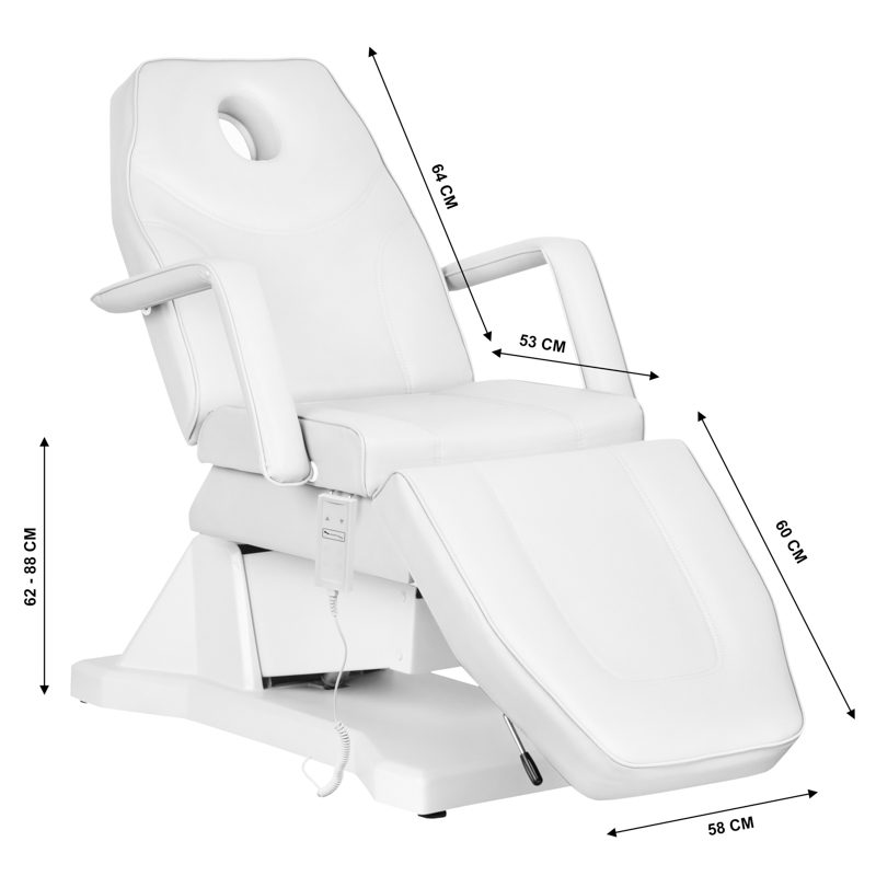 Електрически козметичен стол Sillon Soft 1 мотор бял – снимка 6