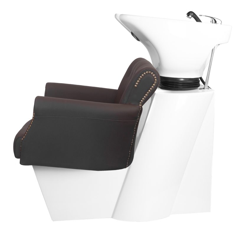 Фризьорски измиващ стол Hair System BER 8183 кафяв – снимка 2