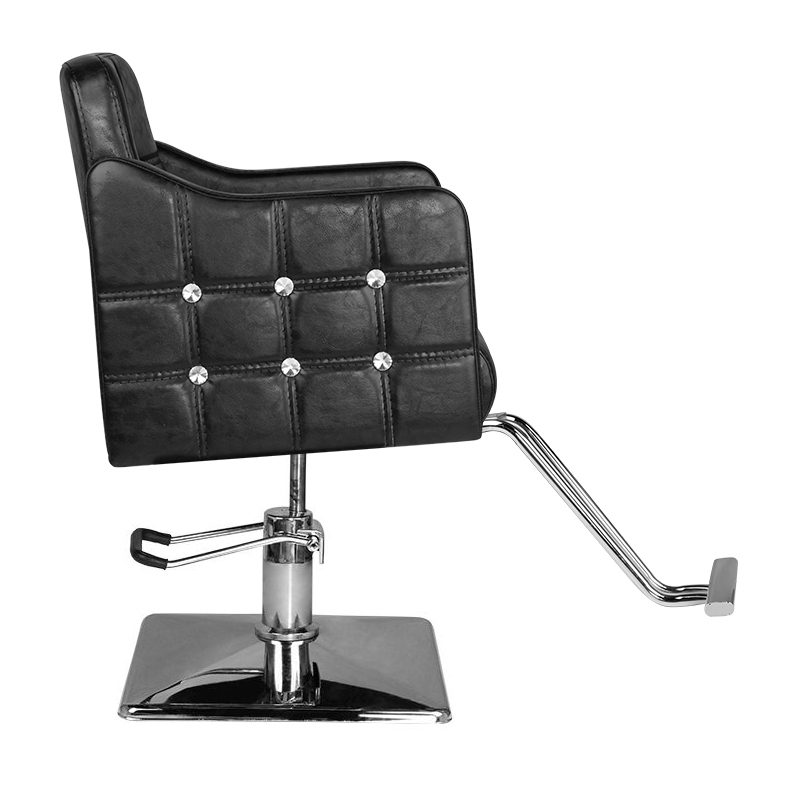 Фризьорски стол - черен Hair System SM362 – снимка 2