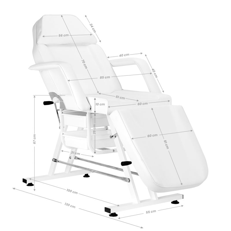 Козметичен стол Sillon с бели кювети – снимка 11