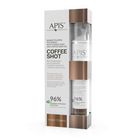 Apis Coffee Shot Home Terapis биоревитализиращ околоочен серум с кофеинова киселина и масло от кафеени семена 10 мл