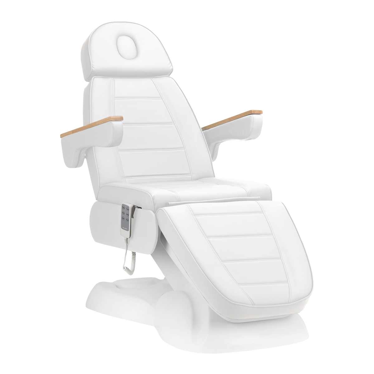 електрически козметичен стол SILLON Lux 273b 3 мотора бял